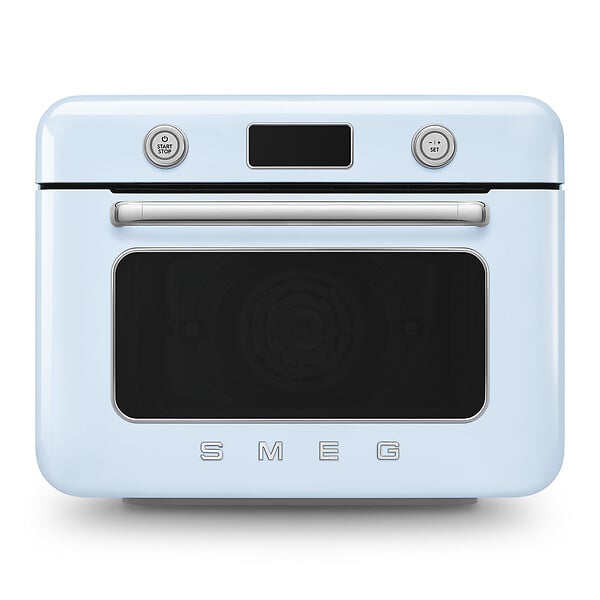 SMEG - Mini Four Combiné Vapeur 1800w Bleu Azur - COF01PBEU - large