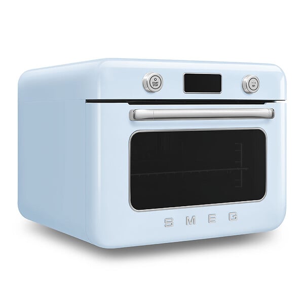 SMEG - Mini Four Combiné Vapeur 1800w Bleu Azur - COF01PBEU - large