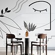 99DECO - Papier peint panoramique - Face Contour - Noir - intissé : 150g/m² - 9 lés : 432x270cm - vignette