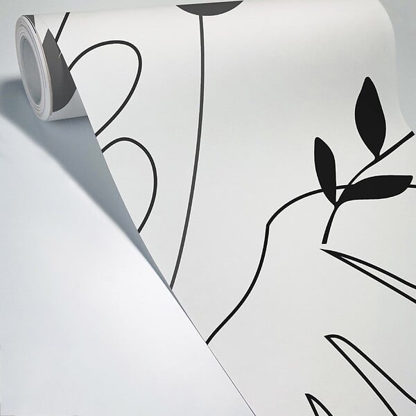 99DECO - Papier peint panoramique - Face Contour - Noir - intissé : 150g/m² - 9 lés : 432x270cm - large