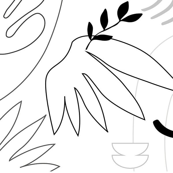 99DECO - Papier peint panoramique - Face Contour - Noir - intissé : 150g/m² - 9 lés : 432x270cm - large