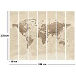 99DECO - Papier peint panoramique - Map Monde - intissé : 150g/m² - 7 lés : 336x270cm - vignette