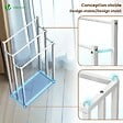 VOUNOT - Porte serviettes sur pied autoportant 3 niveaux blanc - vignette