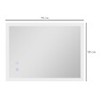 KLEANKIN - Miroir mural lumineux LED de salle de bain - 70L x 50l cm - avec 3 couleurs, luminosité réglable interrupteur tactile système antibuée transparent - vignette