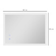 KLEANKIN - Miroir mural lumineux LED de salle de bain - 80 x 60 cm - avec 3 couleurs, luminosité réglable interrupteur tactile système antibuée transparent - vignette