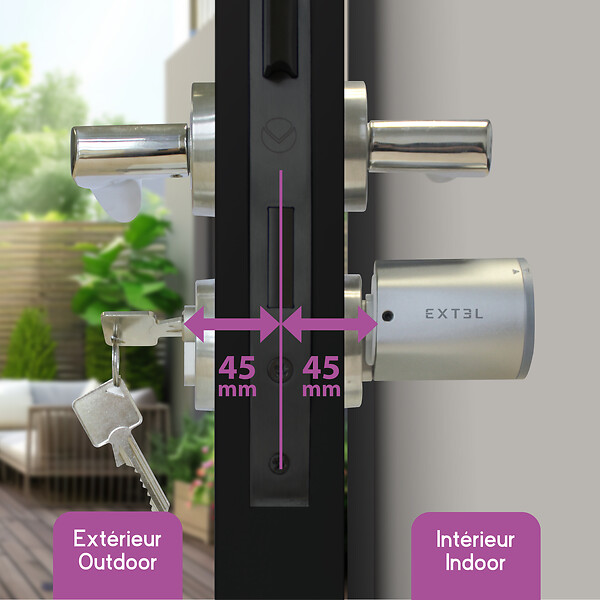 EXTEL - Cylindre 45/45 pour serrure connectée Extel Lock - Extel - 720113 - large
