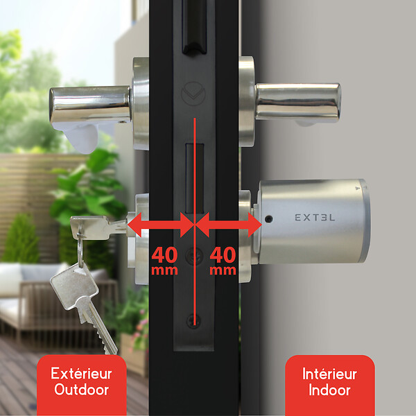 EXTEL - Cylindre 40/40 pour serrure connectée Extel Lock - Extel - 720112 - large