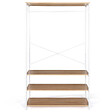 ID MARKET - Dressing large L. 100 cm DETROIT design industriel bois et métal blanc - vignette