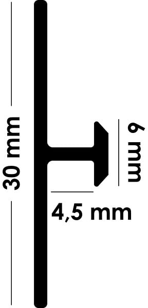 ONDEE - Profilé de panneaux muraux jonction 4mm chromé - large