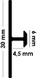 ONDEE - Profilé de panneaux muraux jonction 4mm chromé - vignette