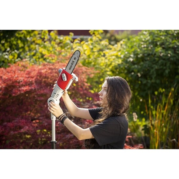 IKRA - Elagueur sur perche 20V Télescopique jusqu'à 4m - Elagueuse Guide Oregon 20cm- Batterie lithium 2.0Ah Chargeur IKRA - large