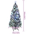 VIDAXL - vidaXL Arbre de Noël pré-éclairé avec support 150 cm fibre optique - vignette
