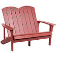 BELIANI - Banc de jardin ADIRONDACK 125 cm Rouge - vignette