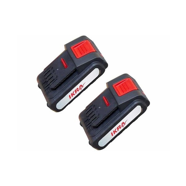 IKRA - Débroussailleuse à batterie sans fil 40V - 2 batteries lithium 2.0Ah Chargeur double - Bobine de Fil + Lame 3 dents 25,5 cm IKRA - large