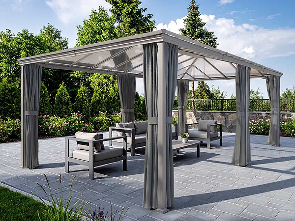 HESPERIDE - Pergola Belize en aluminium et polycarbonate 6 x 3,6 m - Hespéride - large