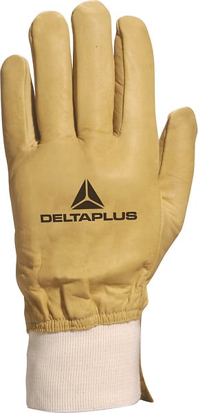 DELTA PLUS - Gant mécanique cuir bovin hydrofuge CBHV2 - beige - taille 9 - large