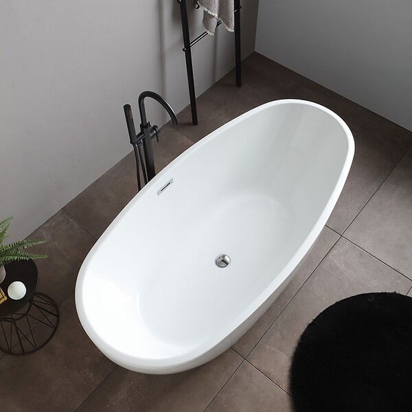 KIAMAMI VALENTINA - Baignoire Autoportante En Acrylique Blanc | Alexandra - large