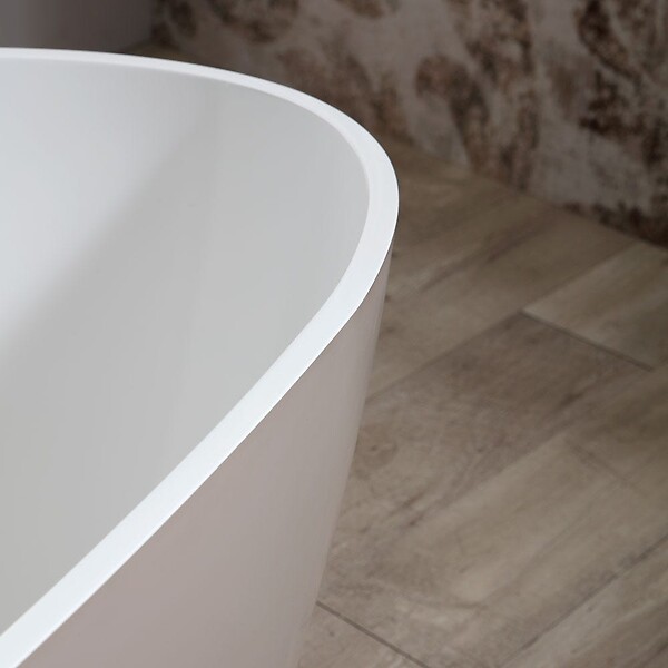 KIAMAMI VALENTINA - Baignoire Autoportante En Résine Beige | Rachele - large
