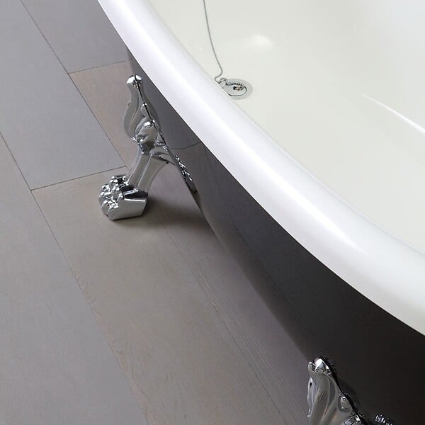 KIAMAMI VALENTINA - Baignoire Style Classique Blanche Et Noire | Romantica - large
