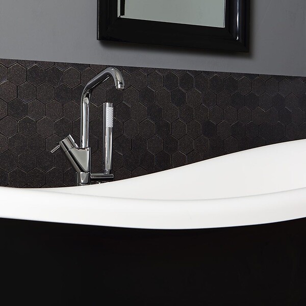KIAMAMI VALENTINA - Baignoire Style Classique Blanche Et Noire | Romantica - large