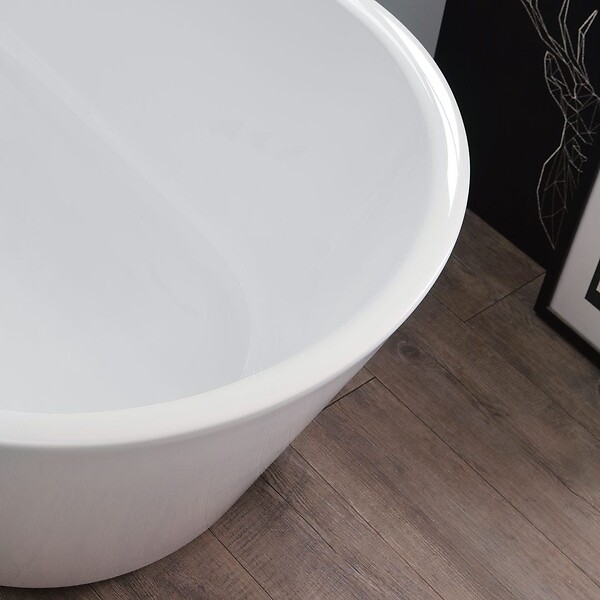 KIAMAMI VALENTINA - Baignoire Autoportante En Acrylique Blanc 180 Cm | Allegra - large