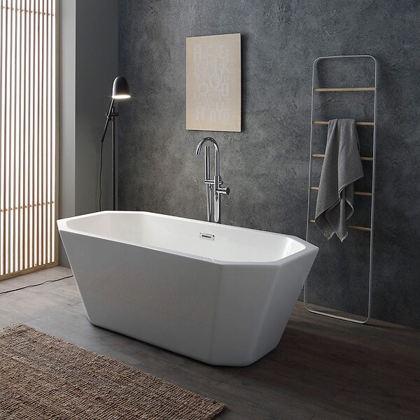 KIAMAMI VALENTINA - Baignoire Autoportante Octogonale En Acrylique Blanc  | Betty - large