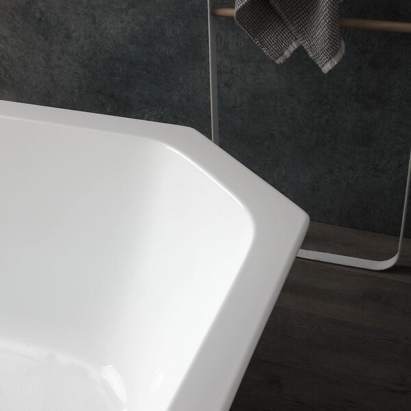 KIAMAMI VALENTINA - Baignoire Autoportante Octogonale En Acrylique Blanc  | Betty - large