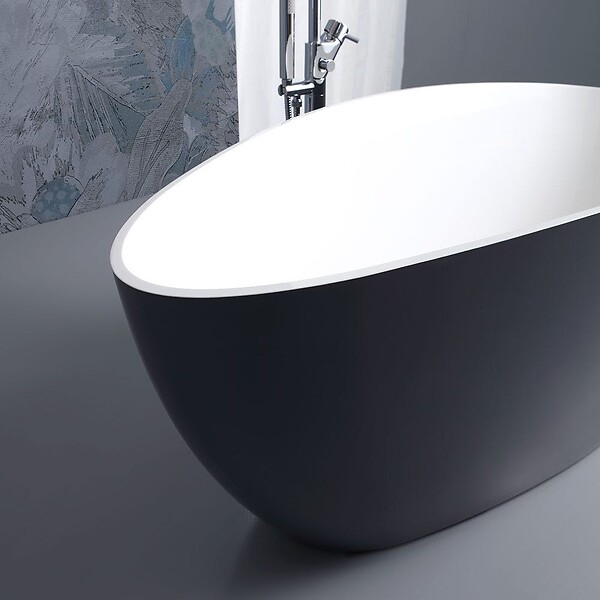 KIAMAMI VALENTINA - Baignoire En Résine Naturelle, Finition Élégante, 150X70x56  | Rachele - large