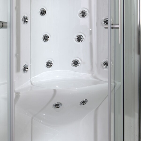 KIAMAMI VALENTINA - Cabine De Douche Multifonction 70X110 Droite Avec Bain- Vapeur | Iride - large