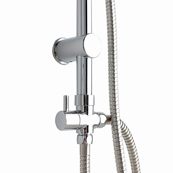 KIAMAMI VALENTINA - Colonne De Douche Avec Pommeau Rond Fixe, Douchette Et Porte-Savon - large