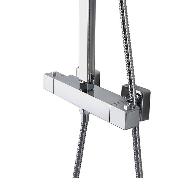 KIAMAMI VALENTINA - Colonne De Douche Thermostatique Carrée Finition Chromée - large