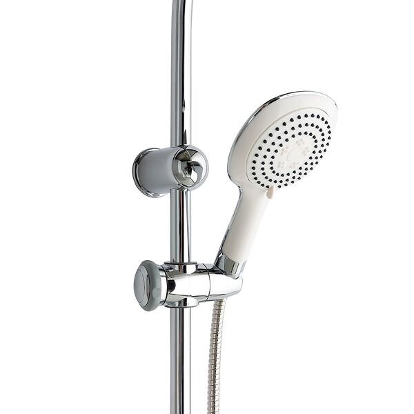 KIAMAMI VALENTINA - Colonne De Douche Avec Pommeau Fixe Et Douchette De Forme Carrée - large