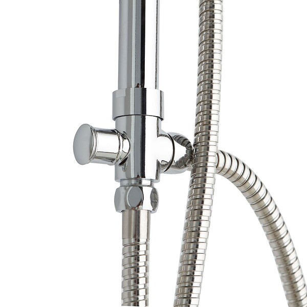 KIAMAMI VALENTINA - Colonne De Douche Avec Pommeau Fixe Et Douchette De Forme Carrée - large