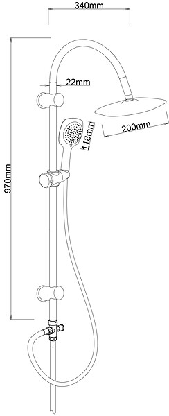 KIAMAMI VALENTINA - Colonne De Douche Avec Pommeau Fixe Et Douchette De Forme Carrée - large