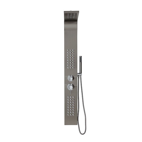 KIAMAMI VALENTINA - Panneau De Douche En Acier Inoxydable 304 Brossé H 125Cm - large