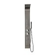 KIAMAMI VALENTINA - Panneau De Douche En Acier Inoxydable 304 Brossé H 125Cm - vignette
