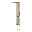 KIAMAMI VALENTINA - Panneau De Douche Or Avec Hydromassage Et Design Moderne Mural H 150Cm - vignette