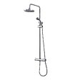 KIAMAMI VALENTINA - Colonne De Douche Ronde En Laiton Chromé Avec Thermostat - vignette