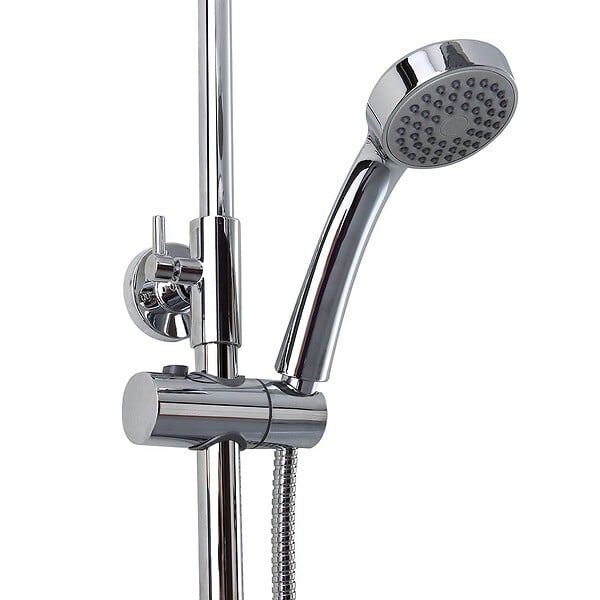 KIAMAMI VALENTINA - Colonne De Douche Ronde En Laiton Chromé Avec Thermostat - large