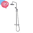 KIAMAMI VALENTINA - Colonne De Douche Ronde En Laiton Chromé Avec Thermostat - vignette