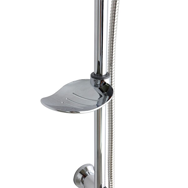 KIAMAMI VALENTINA - Colonne De Douche Avec Pommeau Rond Fixe Et Barre De Douche En Abs - large