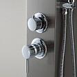 KIAMAMI VALENTINA - Panneau De Douche En Acier Brossé Avec Hydromassage Et Pommeau Supérieur - vignette