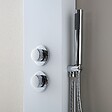 KIAMAMI VALENTINA - Panneau De Douche En Aluminium Blanc Avec Pommeau Et Hydromassage - vignette