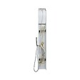 KIAMAMI VALENTINA - Panneau De Douche En Aluminium Blanc Avec Pommeau Et Hydromassage - vignette