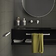 KIAMAMI VALENTINA - Porte-Serviettes 60 Cm Blanc Mat Laiton Chromé - Fixation Avec Vis Incluses | Giacinto - vignette