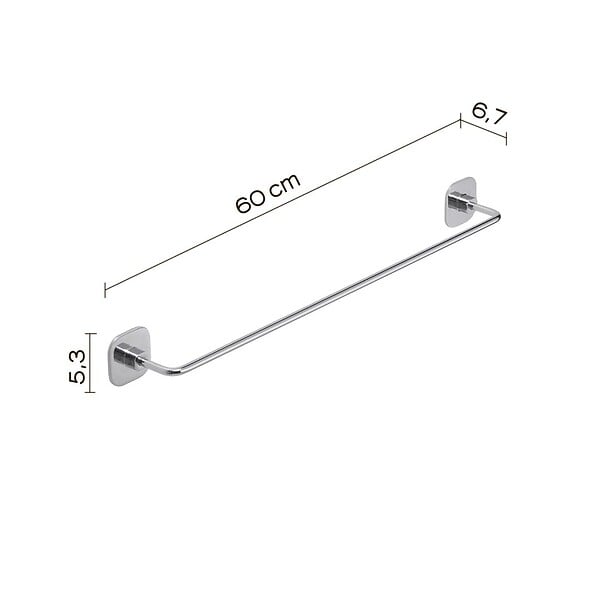 KIAMAMI VALENTINA - Porte-Serviettes En Acier Inoxydable Chromé De 60 Cm | Timo - large