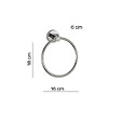 KIAMAMI VALENTINA - Porte-Serviettes Annulaire Poli En Acier Aisi 304 - Fixation Avec Vis Incluses | Loto - vignette