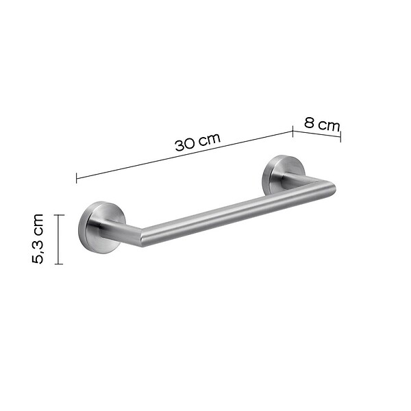 KIAMAMI VALENTINA - Porte-Serviettes 30Cm Acier Chromé Brossé | Loto - large