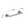 KIAMAMI VALENTINA - Porte-Serviettes 30Cm Acier Chromé Brossé | Loto - vignette