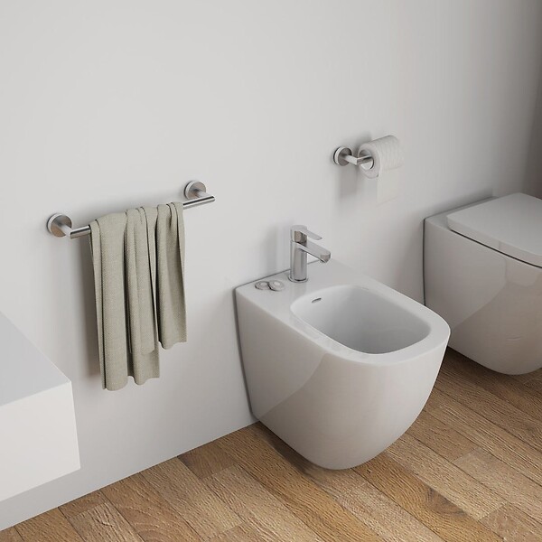KIAMAMI VALENTINA - Porte-Serviettes 30Cm Acier Chromé Brossé | Loto - large